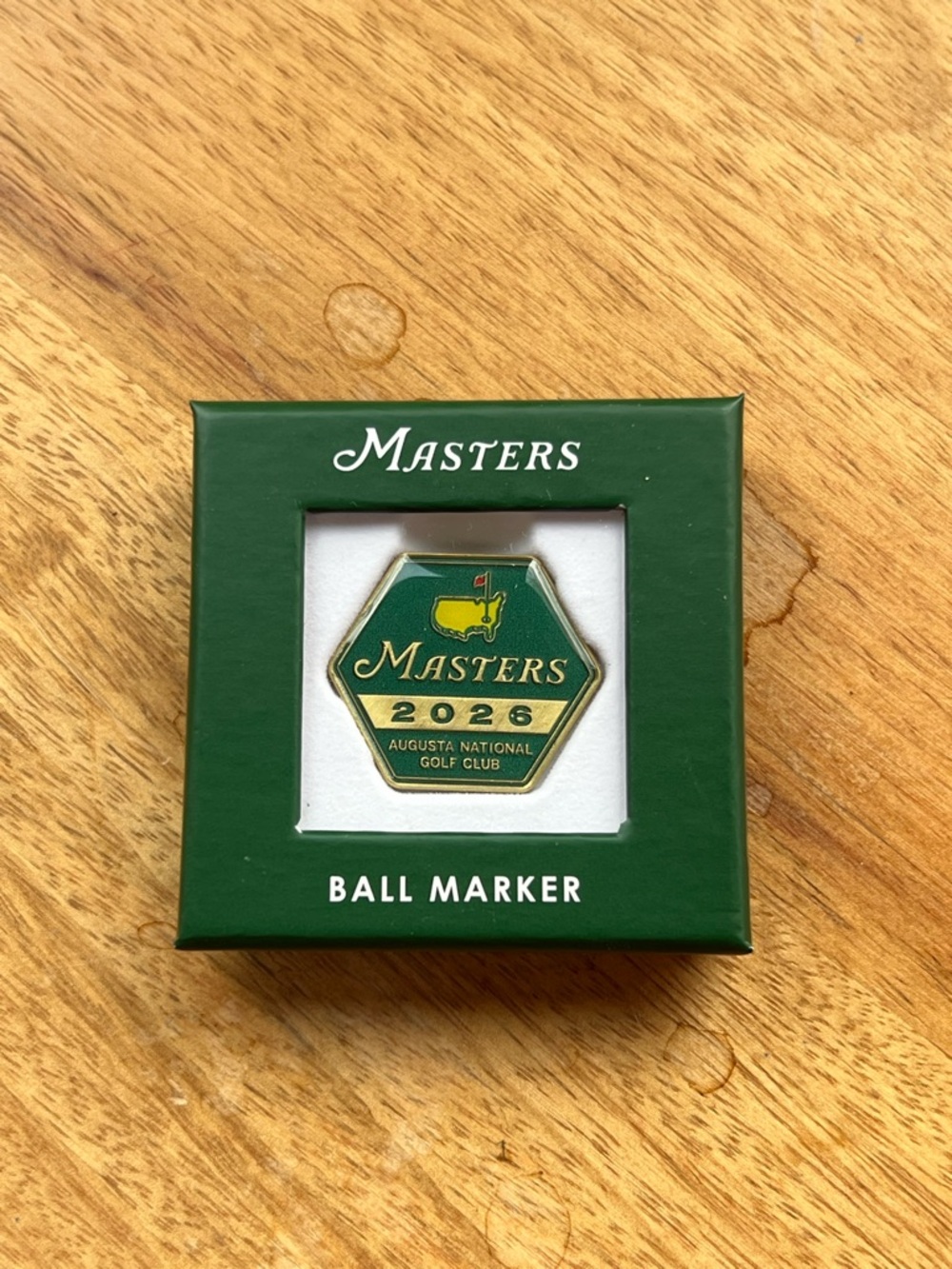 Masters 2026 Green Hex Ball Marker - Augusta National
